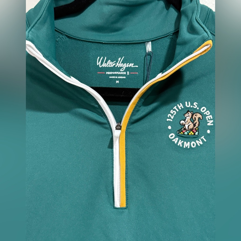 New! Walter Hagen Green US Open Quarter-Zip Pullover
